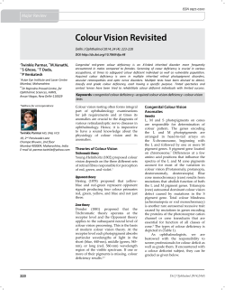 Colour Vision Revisited - Delhi Journal of Ophthalmology