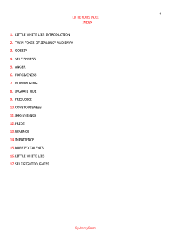 LITTLE FOXES - index - Great Barr Church of Christ