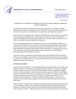 Letters from Federal and State Depts. of Health and Human Services