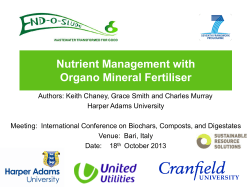 Nutrient Management with Organo Mineral Fertiliser