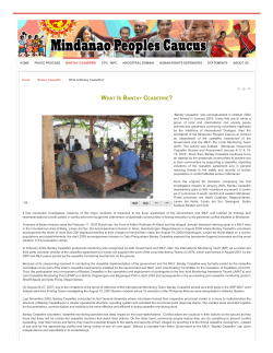 WHAT IS BANTAY CEASEFIRE?