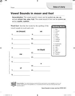 Vowel Sounds in moon and foot