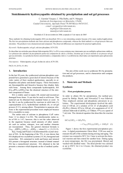 Stoichiometric hydroxyapatite obtained by - E