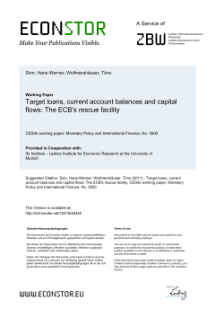 Target Loans, Current Account Balances and Capital Flows