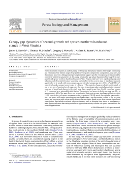 Forest Ecology and Management Canopy gap dynamics of second