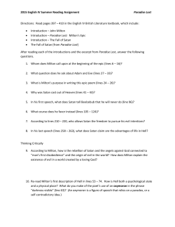 2015 English IV Summer Reading Assignment