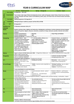 Year 6 Curriculum Map
