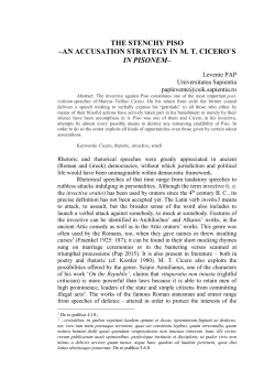 the stenchy piso &ndash;an accusation strategy in mt