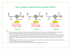 How to setup the DDS VFO