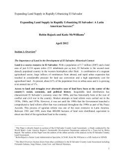 Expanding Land Supply in Rapidly Urbanizing El Salvador