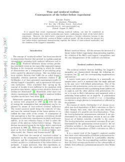 Time and nonlocal realism: Consequences of the before