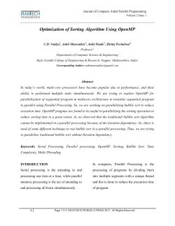 Optimization of Sorting Algorithm Using OpenMP