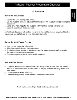 3-D Sculpture Pre-Visit Pack