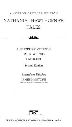 nathaniel hawthorne`s tales