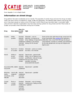 Information on street drugs