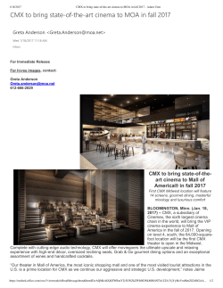 CMX to bring state-of-the-art cinema to MOA in fall 2017