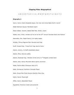 Clipping Files: Biographical - Western History and Genealogy