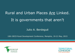 Rural and Urban Places Are Linked. It is governments