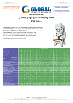C frame Single Crank Stamping Press CSC series