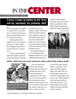 Cancer Center transition to KU Med will be