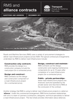 RMS and alliance contracts, Questions and answers, December 2011