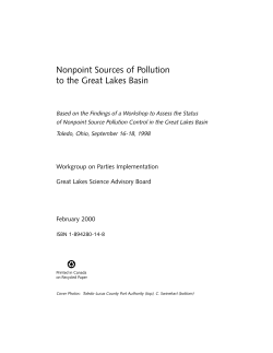 Nonpoint Sources of Pollution to the Great Lakes Basin