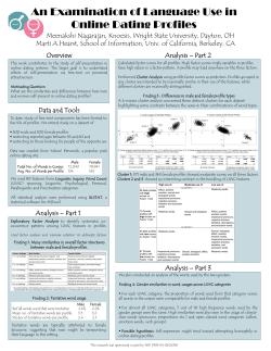 An Examination of Language Use in Online Dating Profiles