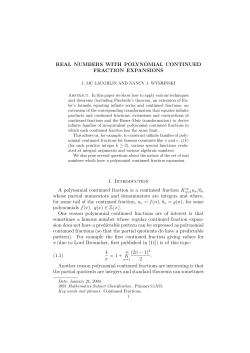REAL NUMBERS WITH POLYNOMIAL CONTINUED FRACTION