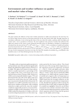 Environment and weather influence on quality and market value of