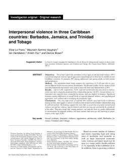 Interpersonal violence in three Caribbean countries