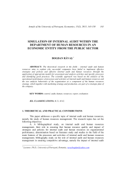 simulation of internal audit within the department of human