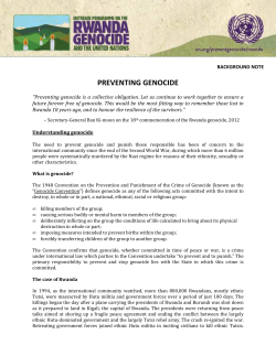 PREVENTING GENOCIDE