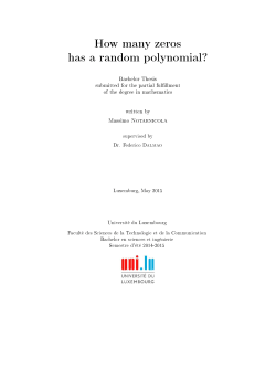 How many zeros has a random polynomial?