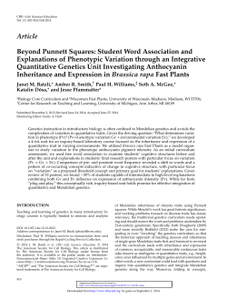 Article Beyond Punnett Squares: Student Word Association