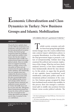 Economic Liberalization and Class Dynamics in Turkey: New
