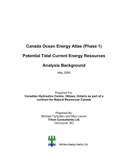 Canada Ocean Energy Atlas (Phase 1) Potential Tidal Current