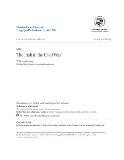 The Irish in the Civil War - EngagedScholarship@CSU