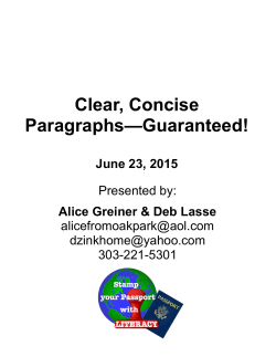 Clear, Concise Paragraphs&mdash;Guaranteed!