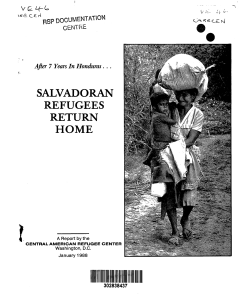 SALVADORAN REFUGEES RETURN HOME