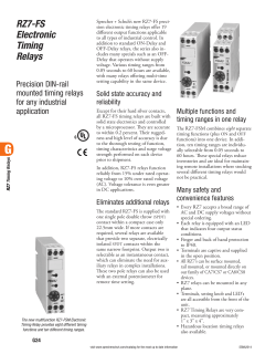 RZ7-FS Precision Electronic Timing Relays 0.05 sec to 60 hours in
