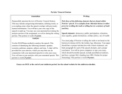 Pericles` Funeral Oration Annotation Purposefully annotate the text