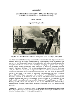 Jean-Pierre Br&egrave;taudiere and the early days of MSA