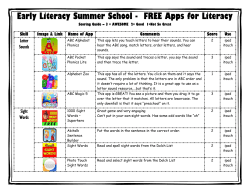 Early Literacy Summer School