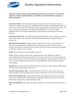 Quality Ingredient Information