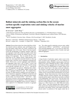 Ballast minerals and the sinking carbon flux in the ocean