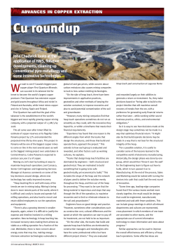 Advances in Copper Extraction