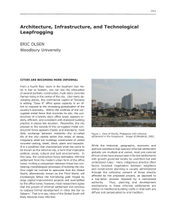 Architecture, Infrastructure, and Technological Leapfrogging