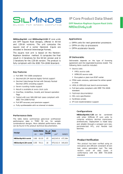NRDecSqrt64/128 Data Sheet