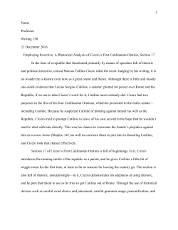 1 Name Professor Writing 150 21 December 2016 Employing Invective