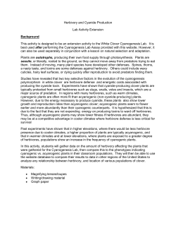 Herbivory and Cyanide Production Lab Activity Extension